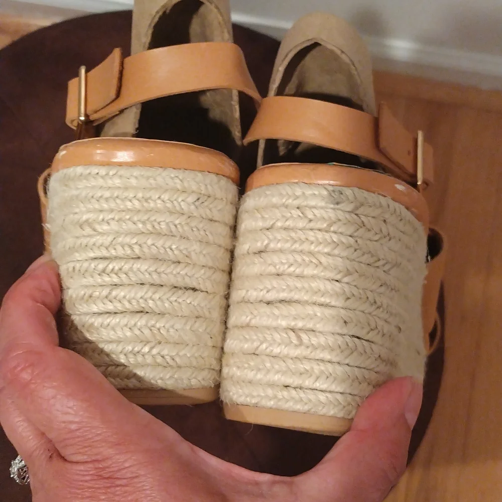 - Torrid tan espadrille platform sandals